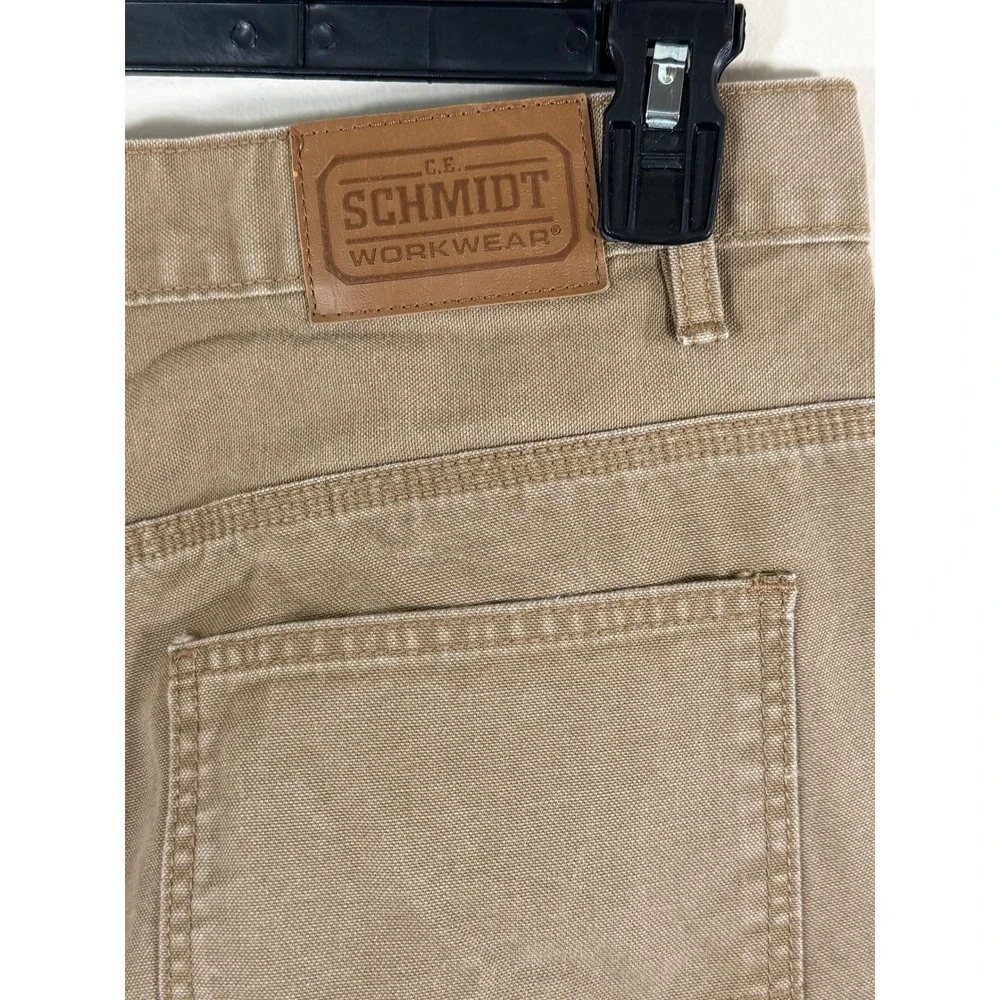 C.E. Schmidt Workwear Carpenter Pants Men's 36x36 Tan Canvas Utility Workwear